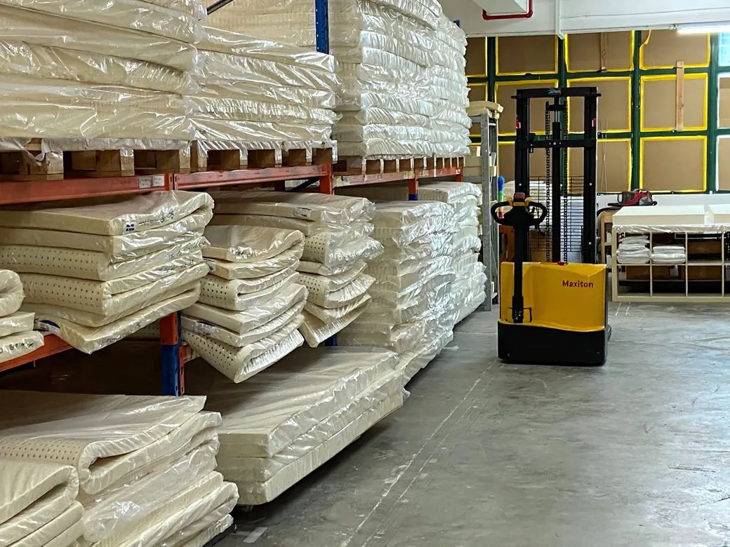 BayShop&rsquo;s own natural latex mattress factory in Singapore